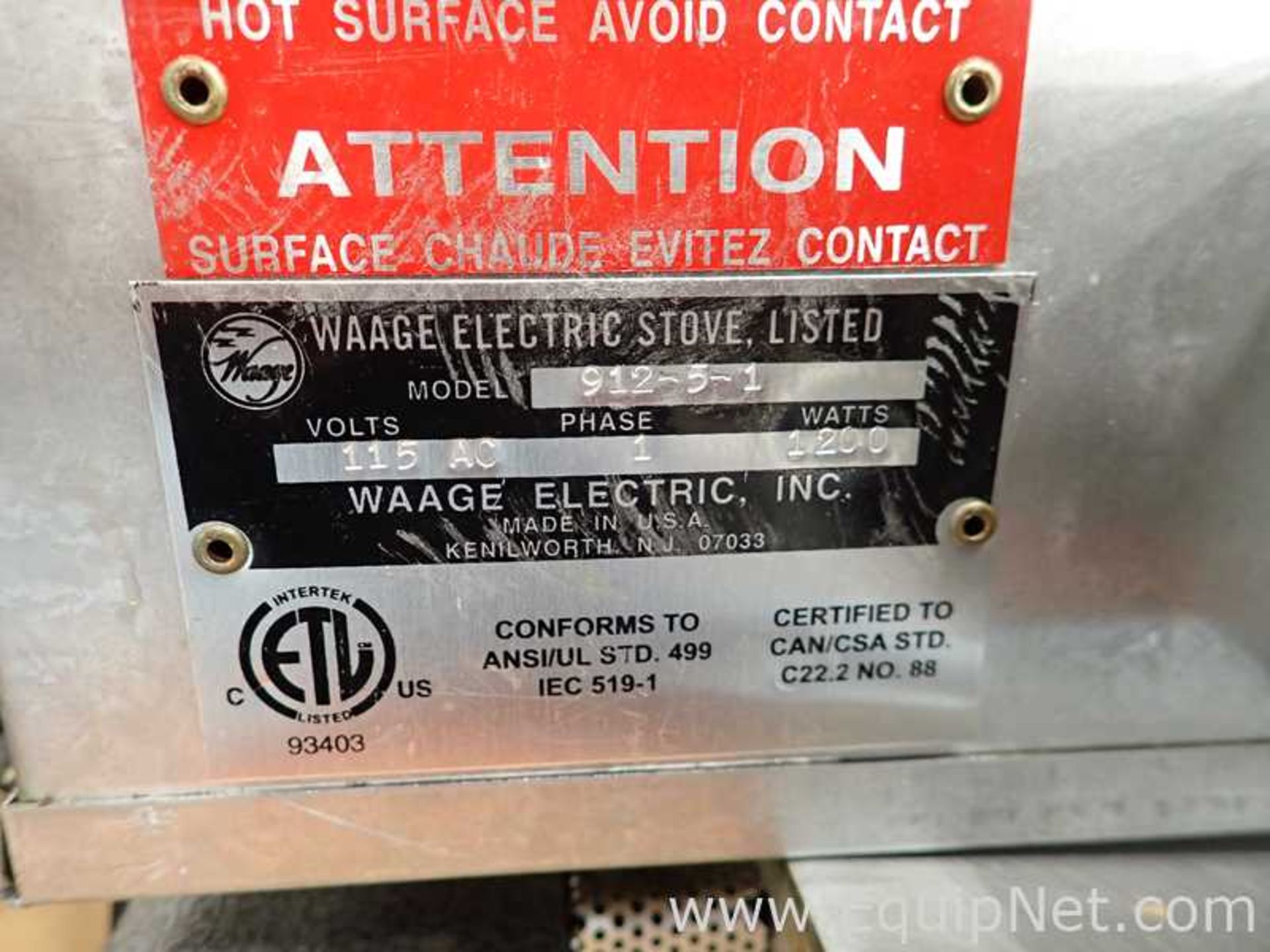 Lot of 4 Waage 912-5-2 Hot Plates - Image 3 of 4