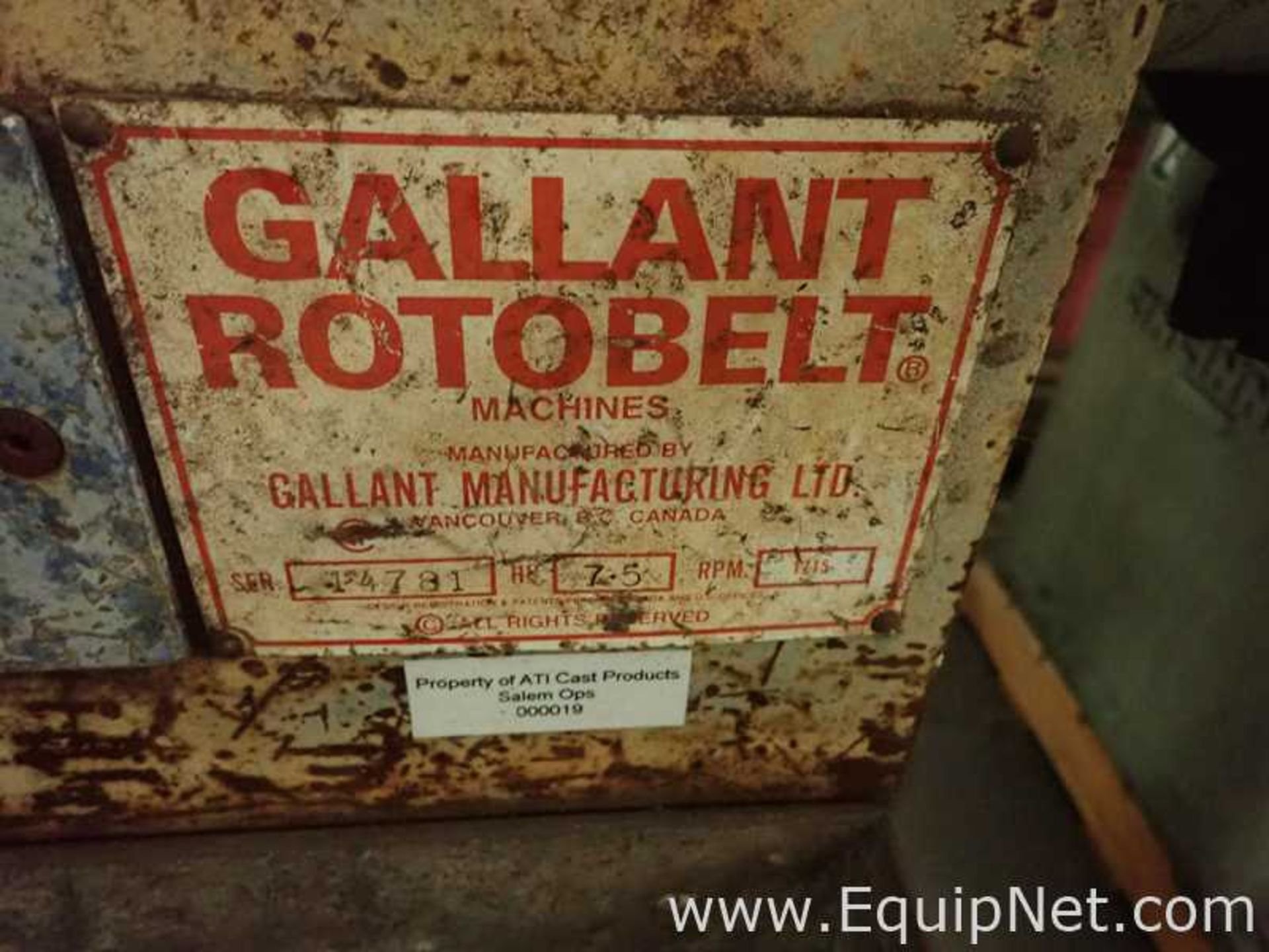 Gallant Rotobelt Dual Belt Sander - Image 3 of 3