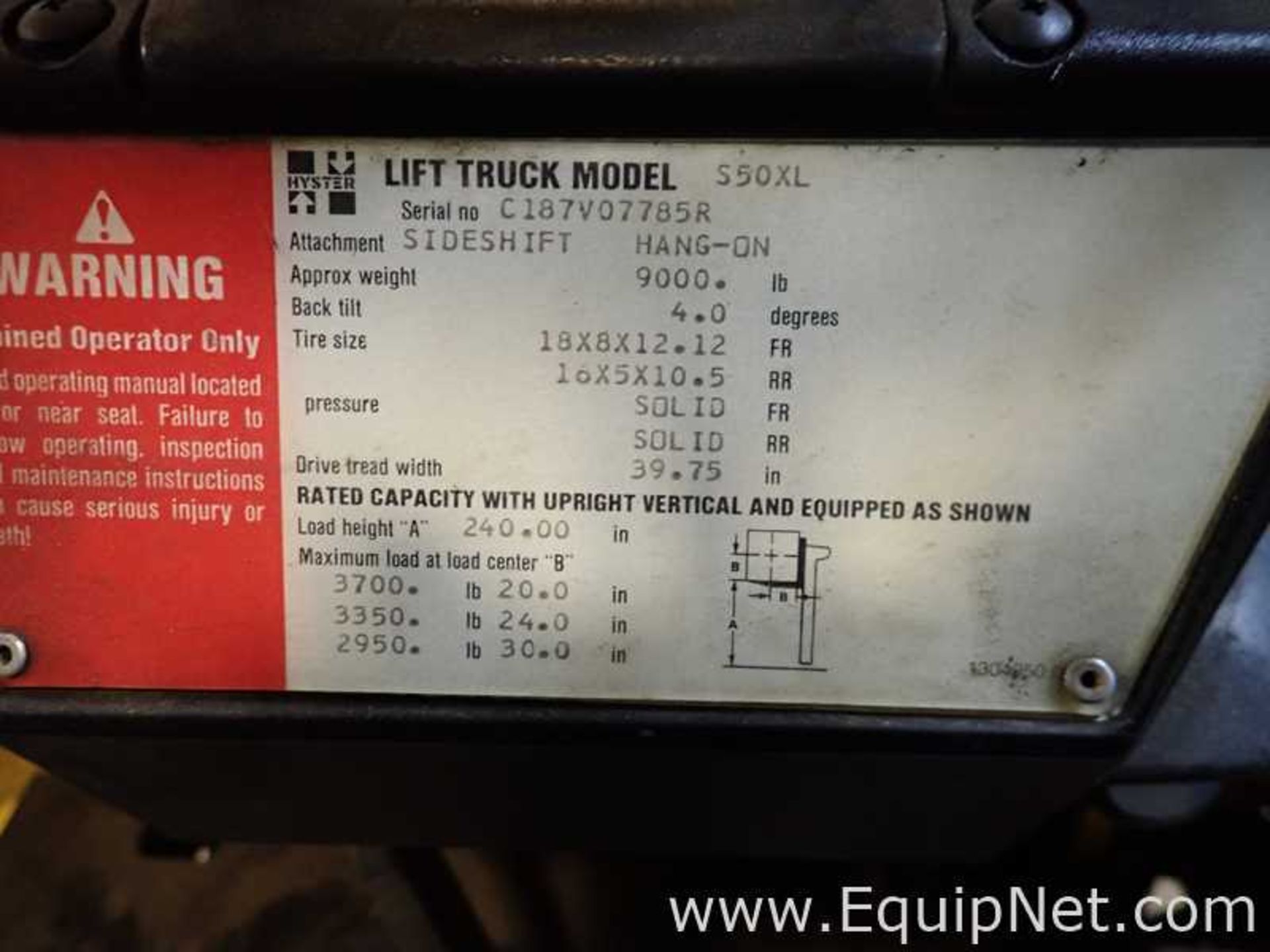 Hyster S50XL Fork Lift - Image 3 of 7