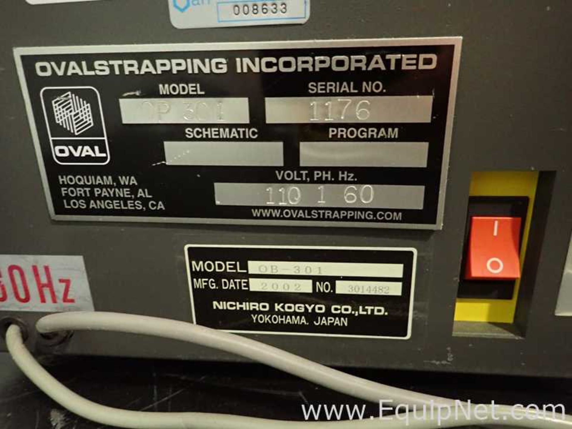 Oval Strapping OP 301 Banding Machine - Image 8 of 10