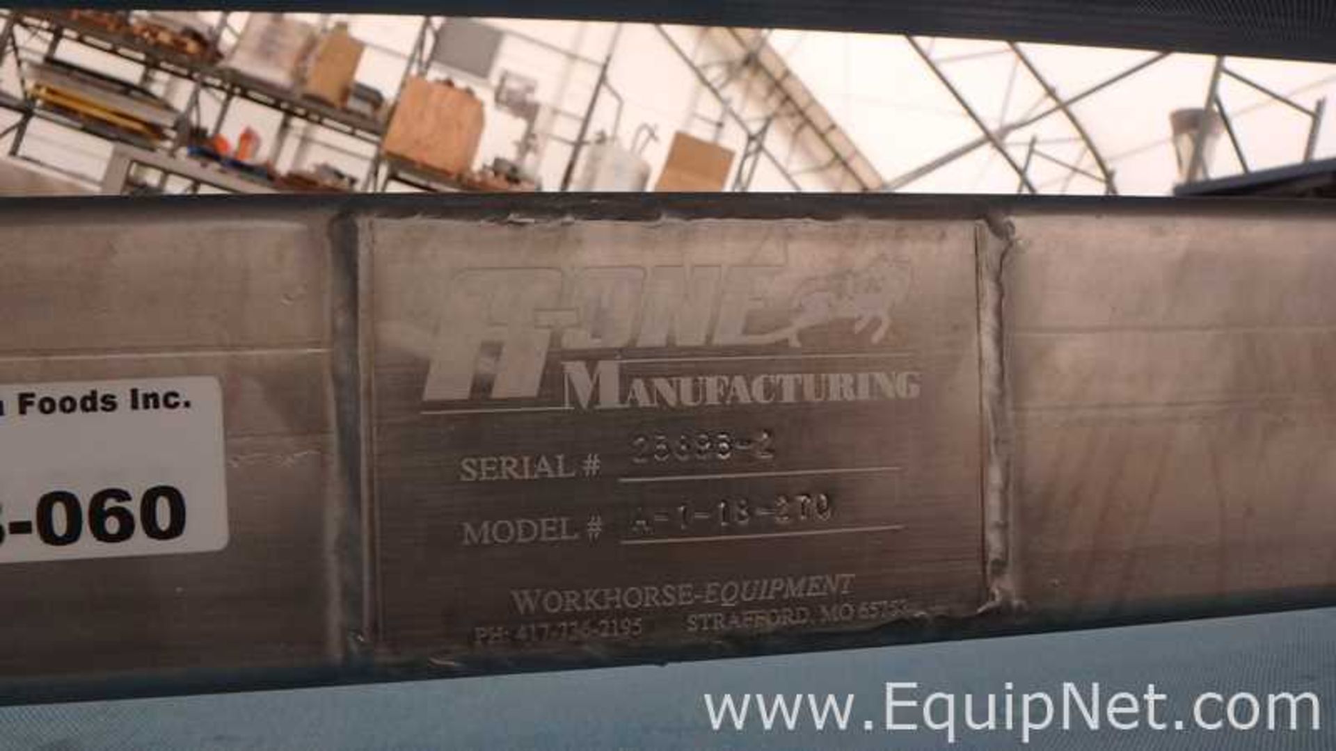 A One Manufacturing Incline Belt Conveyor With Hopper V Form Flat Belt - Image 7 of 7