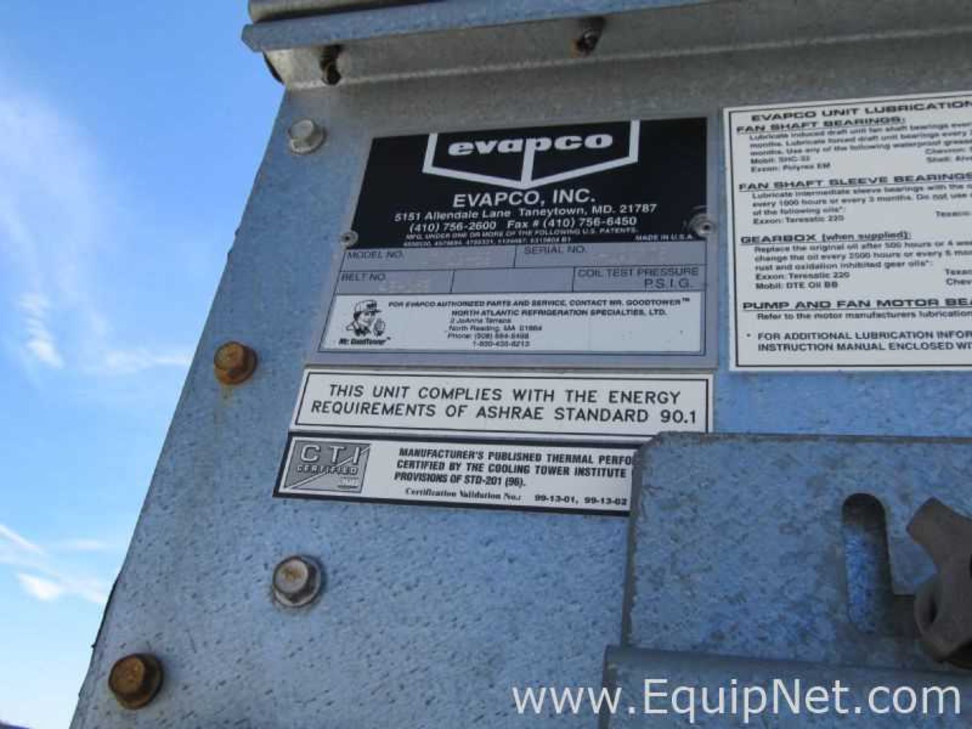 Evapco AT-AT1989 Cooling Tower With Terracon Cold Side Tank - Image 6 of 11