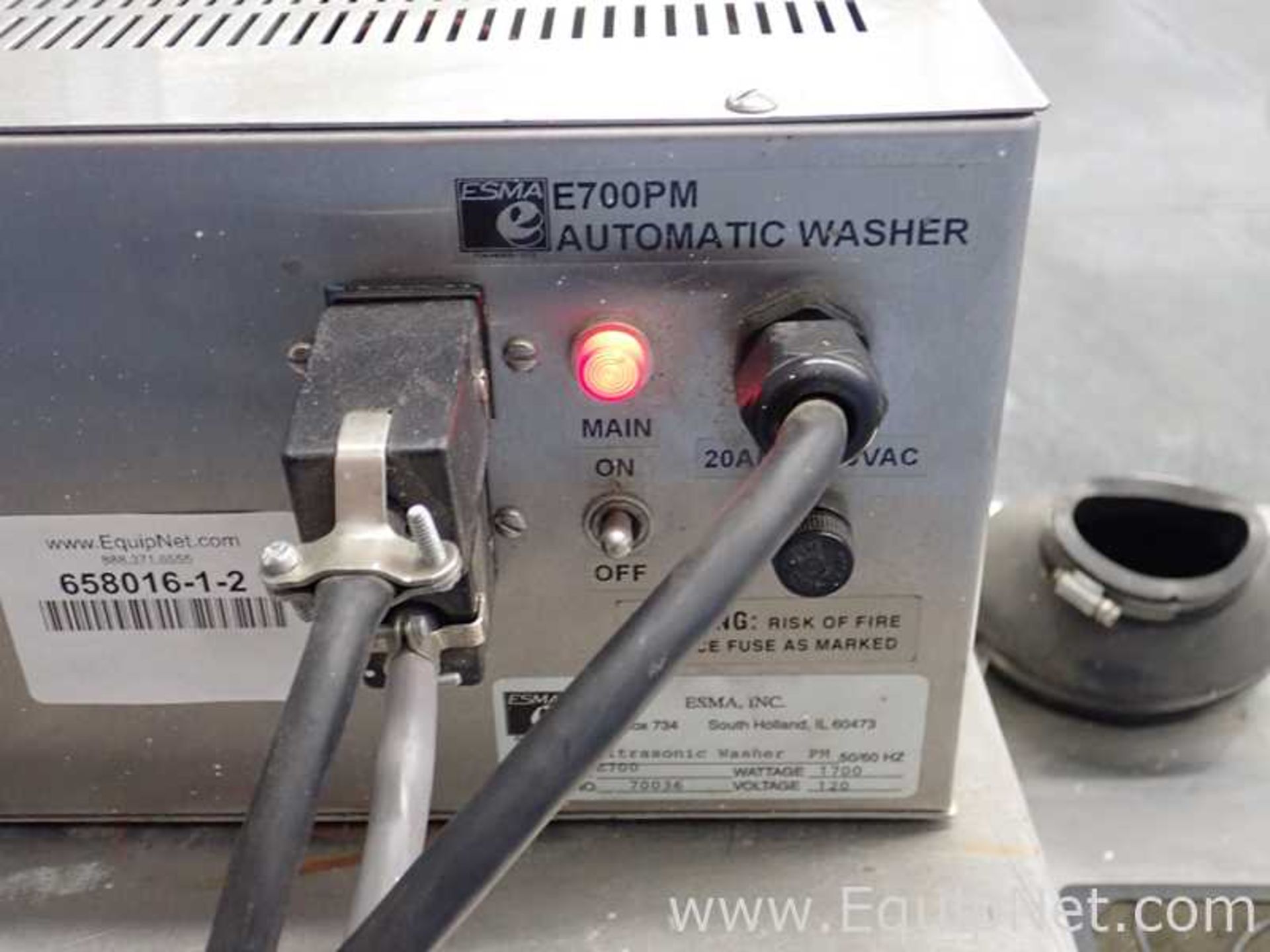 ESMA Inc. E700 Ultrasonic Cleaning System with E997 30Gal Heated Storage Tank - Image 9 of 38