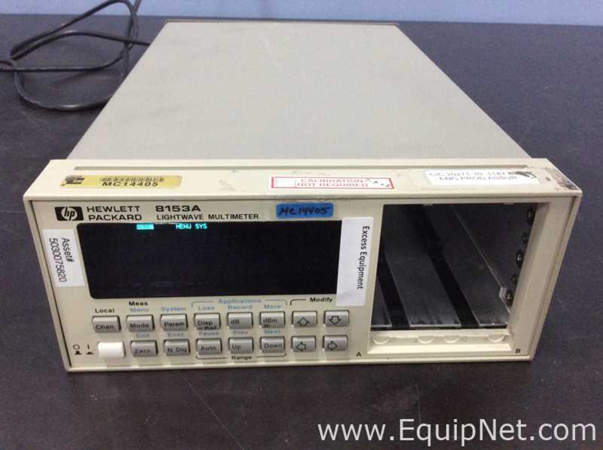 Lot of 3 Hewlett Packard 8153A Lightwave Multimeters - Image 10 of 14