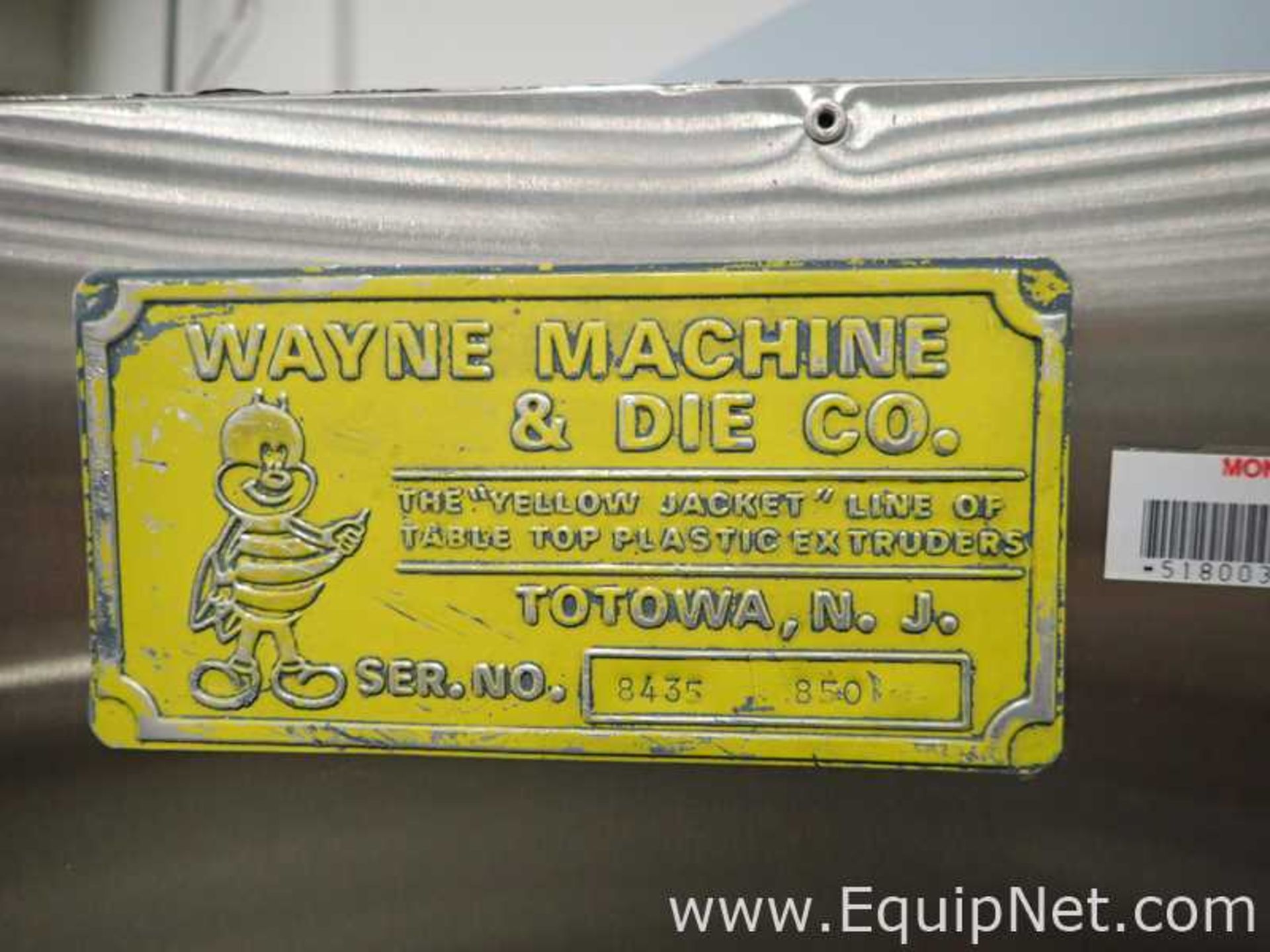 Wayne Machine and Die Yellow Jacket Series Single Screw Extruder - Image 14 of 18