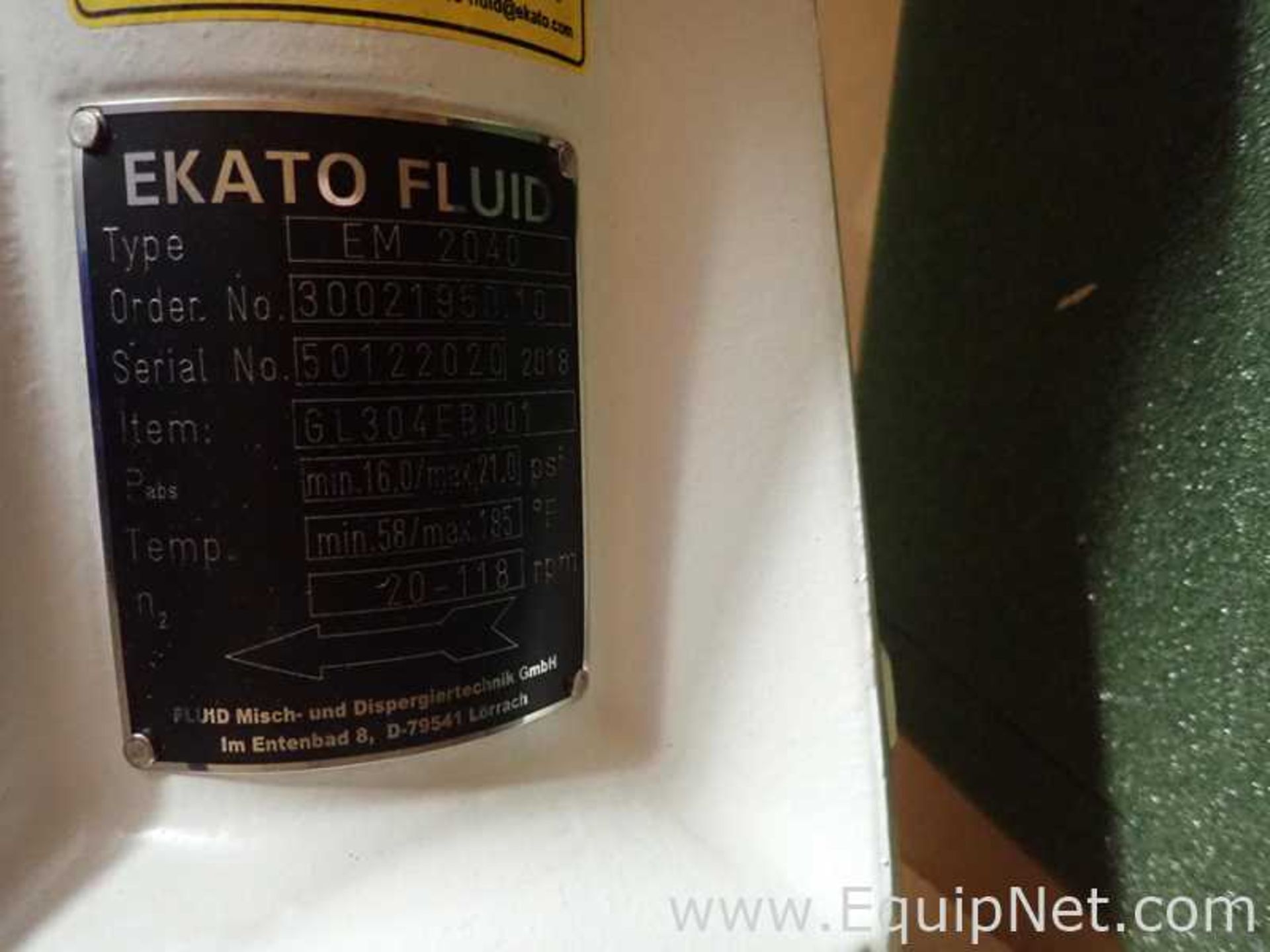 Unused Ekato Fluid EM 2040 Industrial Agitator with Dual Blade Shaft - Image 7 of 7