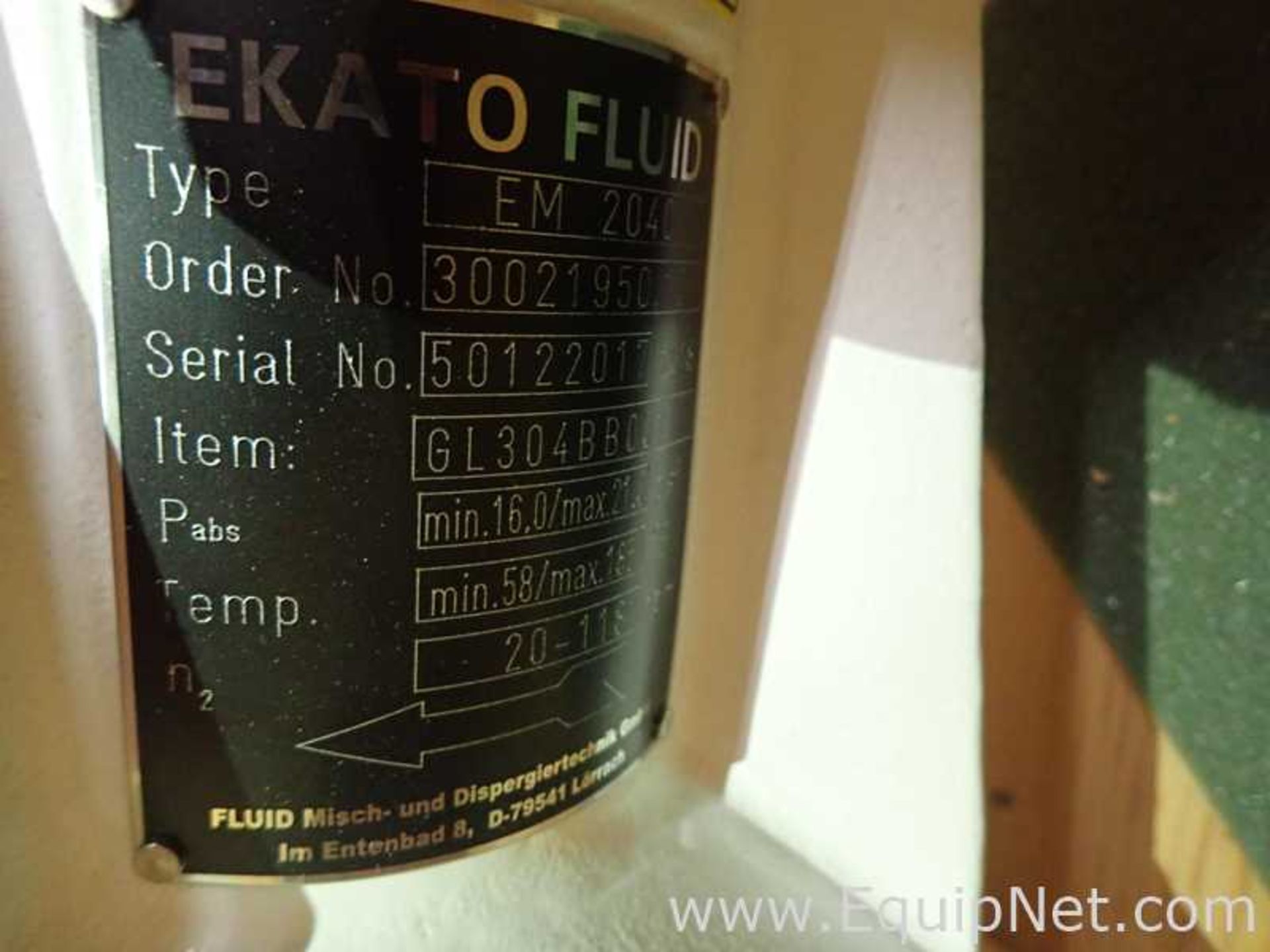 Unused Ekato Fluid EM 2040 Industrial Agitator with Dual Blade Shaft - Image 8 of 8