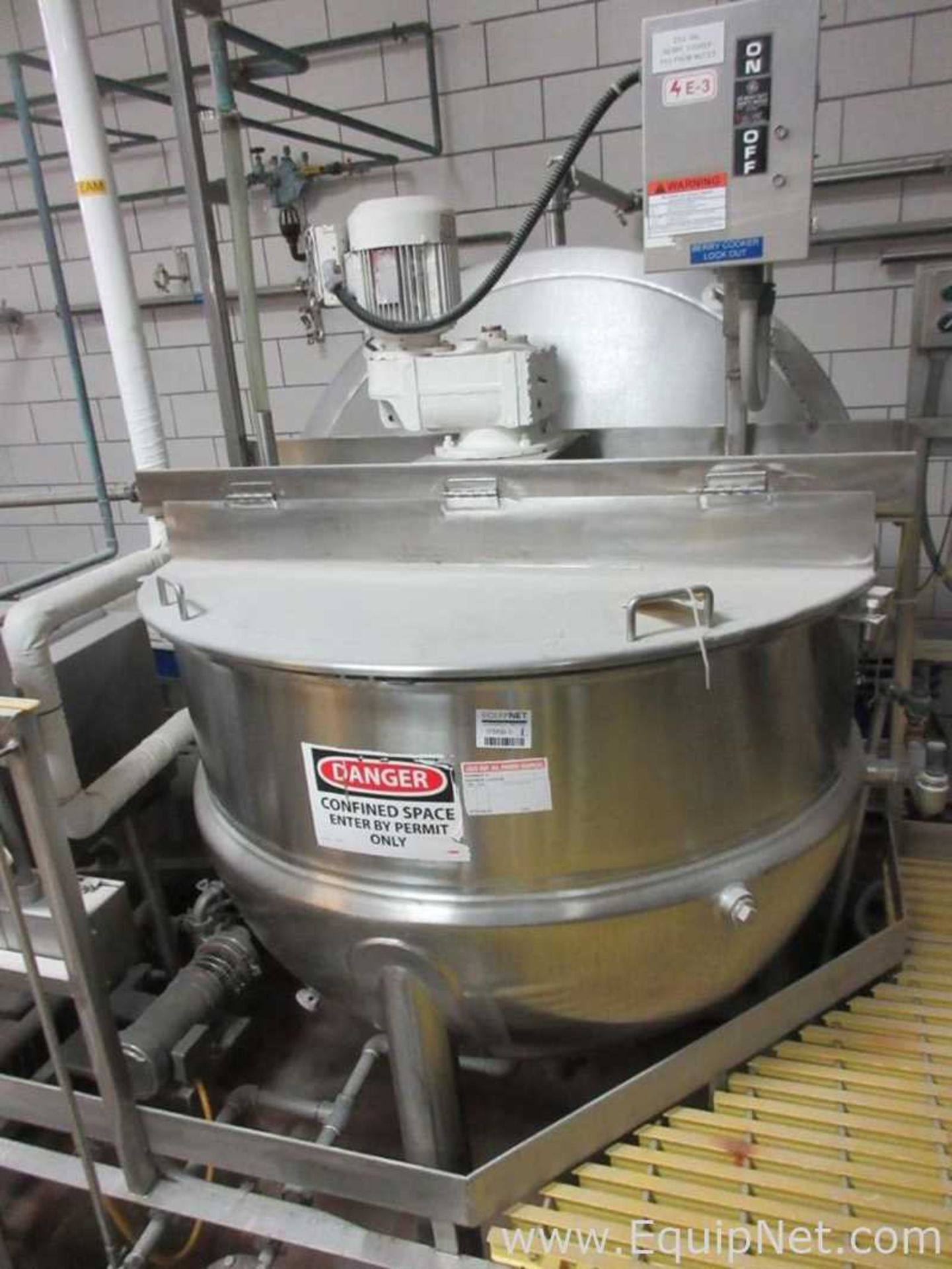 250 Gallon Lee Jacketed Sanitary Stainless Steel Kettle With Sweep Agitator