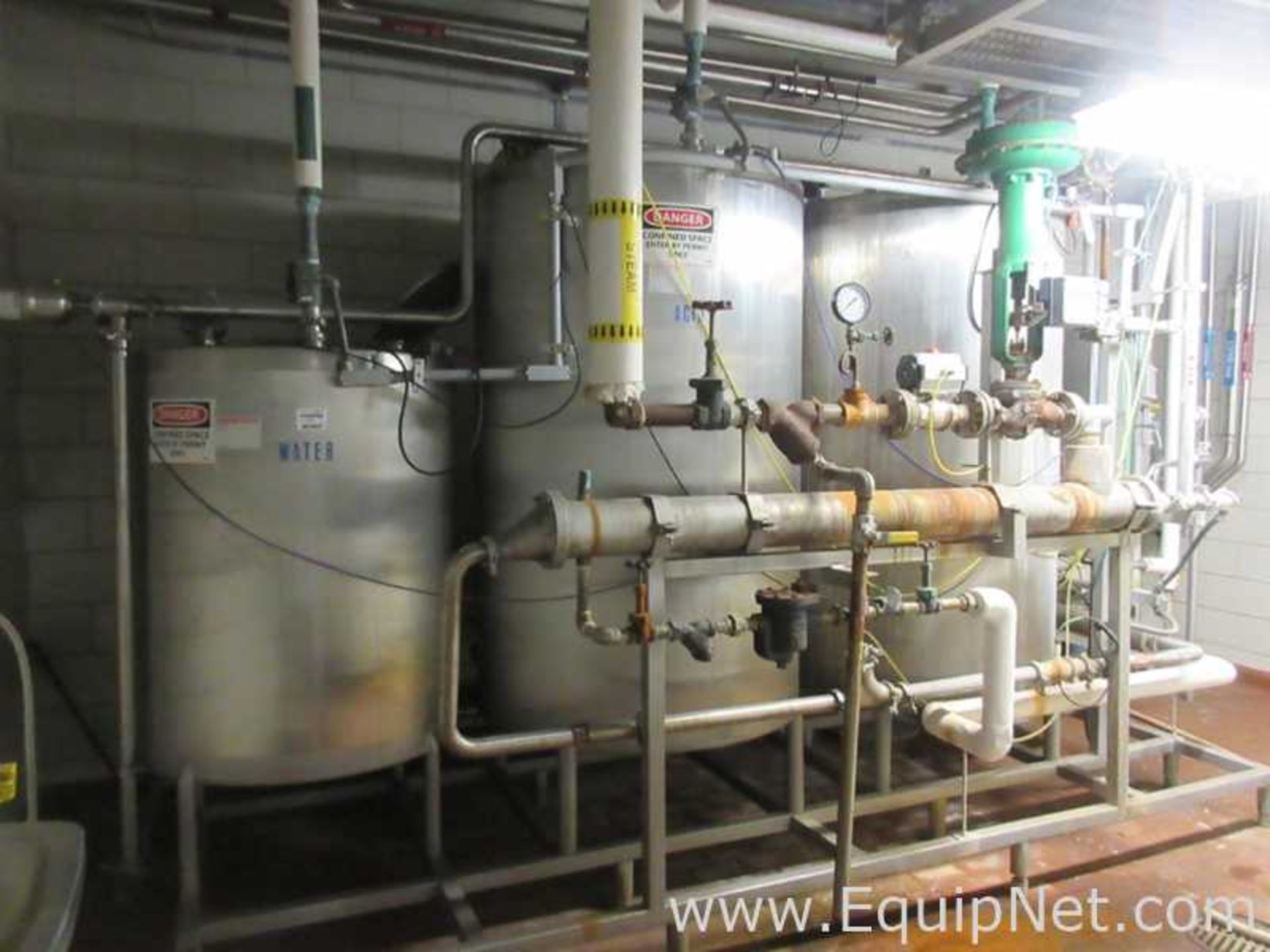 CIP System With Three Tanks, Diaphragm Pumps, Instrumentation And Control Panel - Image 2 of 17