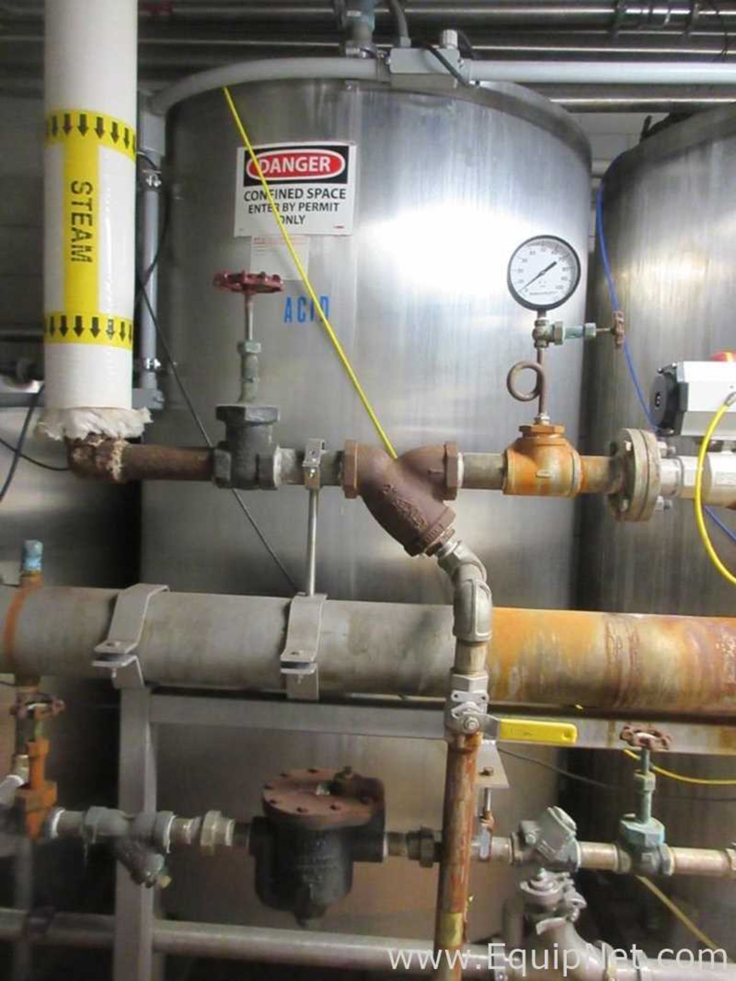 CIP System With Three Tanks, Diaphragm Pumps, Instrumentation And Control Panel - Image 4 of 17