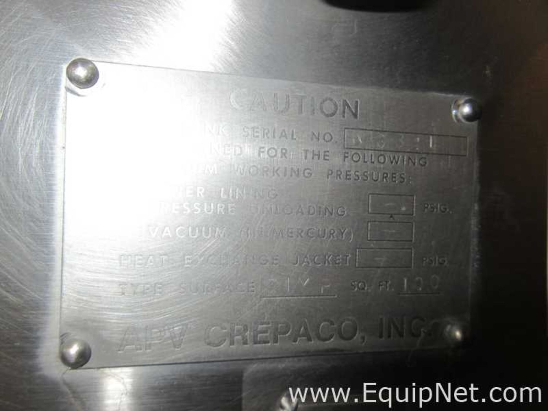 APV Crepaco 6000 Gallo Stainless Steel Silo - Image 5 of 5