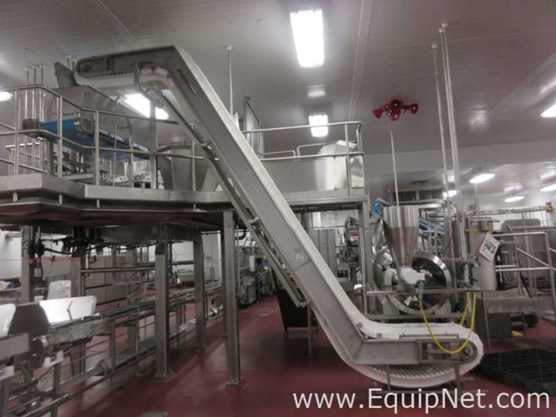 Incline Z Style Food Grade Conveyor Approx. 20 Foot High
