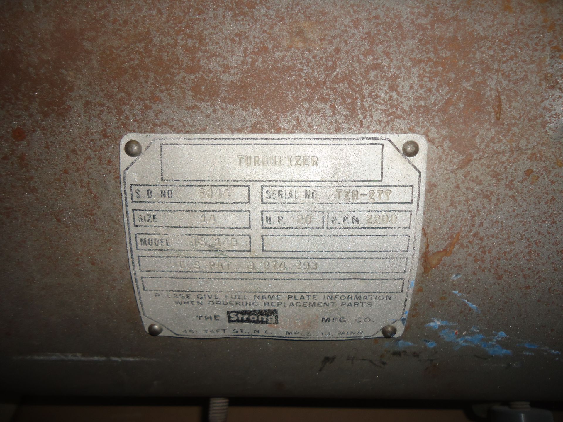 Strong Scott TS.14B Turbulizer Continuous High Shear Paddle Mixer - Image 4 of 8