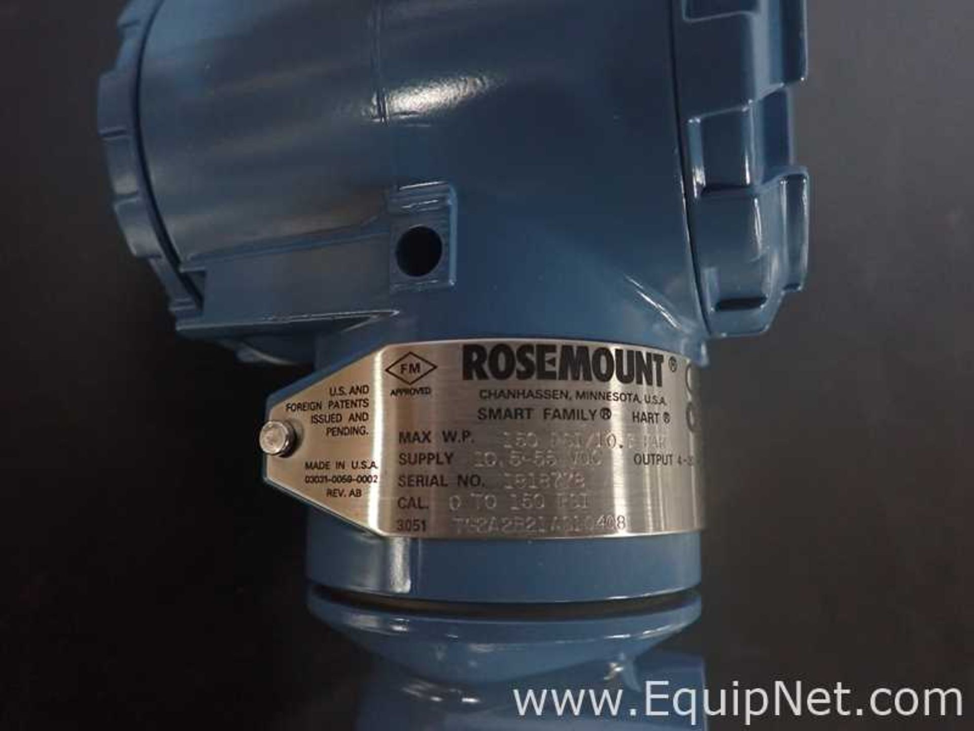 EQUIPNET LISTING #827053; REMOVAL COST: $20; MODEL: 3051; DESCRIPTION: Rosemount 3051 Smart Pressure - Image 5 of 7