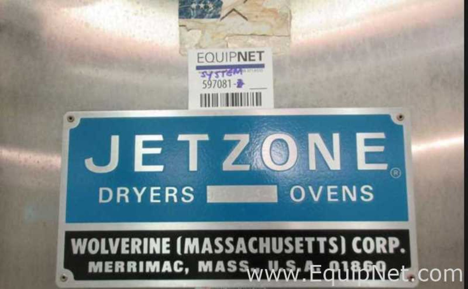 EQUIPNET LISTING #597081; REMOVAL COST: $0; DESCRIPTION: Wolverine Corporation Jet Zone Dryer - Image 17 of 18