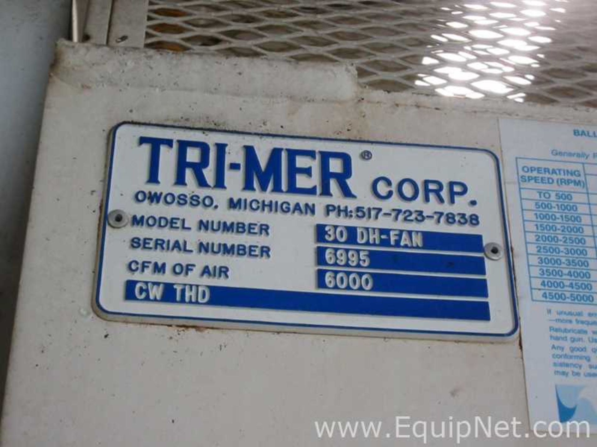 EQUIPNET LISTING #597069; REMOVAL COST: $0; MODEL: 60 H WHIRL-WET; DESCRIPTION: Tri-Mer Corp. 60 H - Image 10 of 14