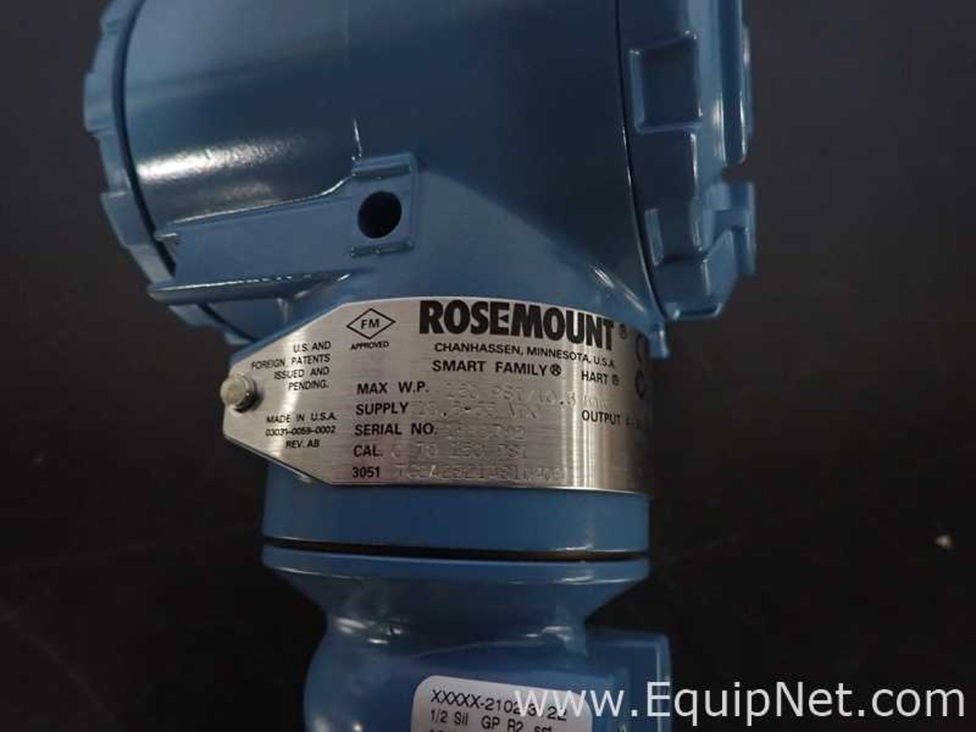 EQUIPNET LISTING #826259; REMOVAL COST: $20; MODEL: 3051; DESCRIPTION: Rosemount 3051 Smart Pressure - Image 6 of 7