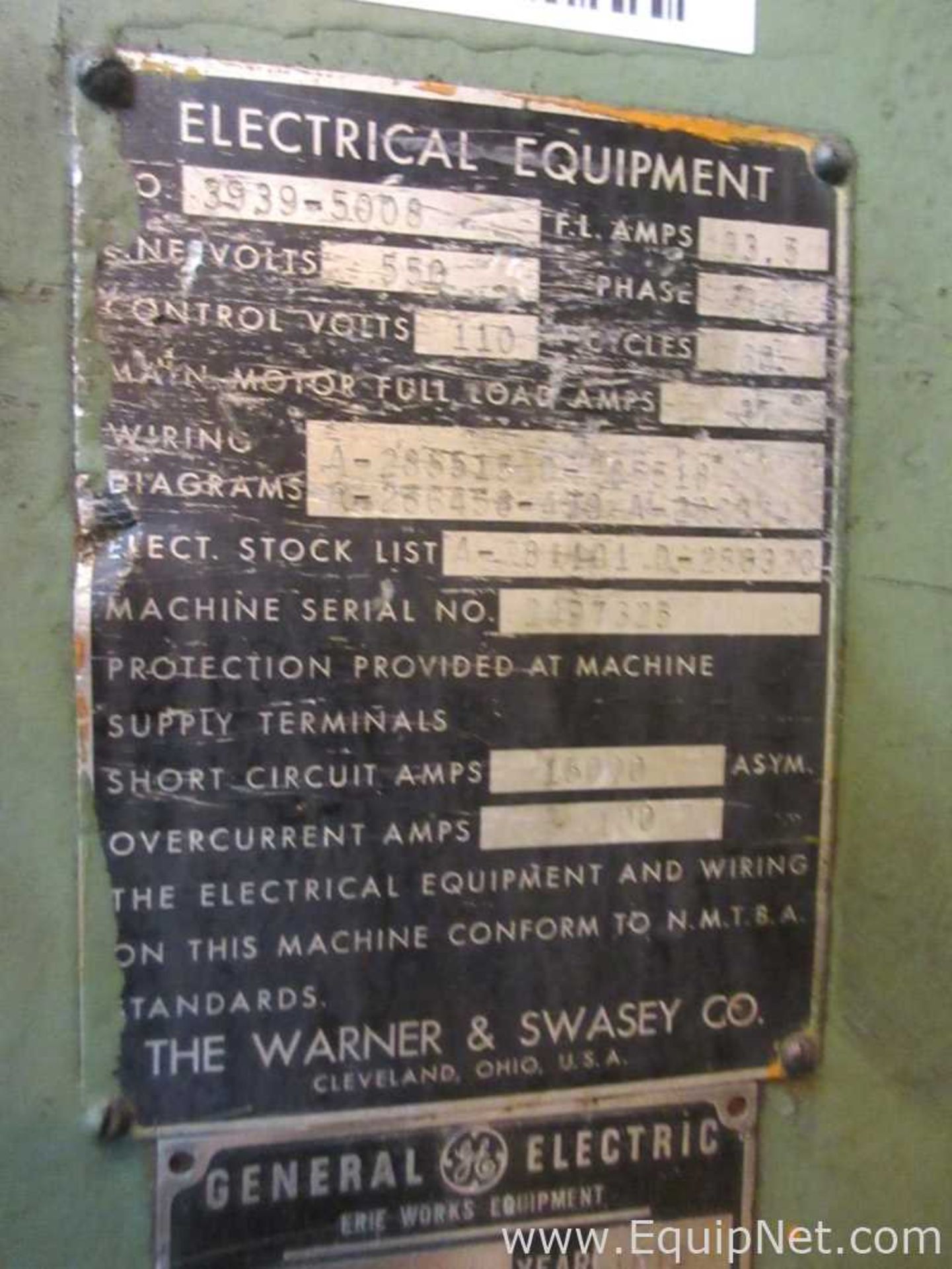 EQUIPNET LISTING #776061; REMOVAL COST: TBD; MODEL: 3AC Autochucking Machine; DESCRIPTION: Warner - Image 9 of 10