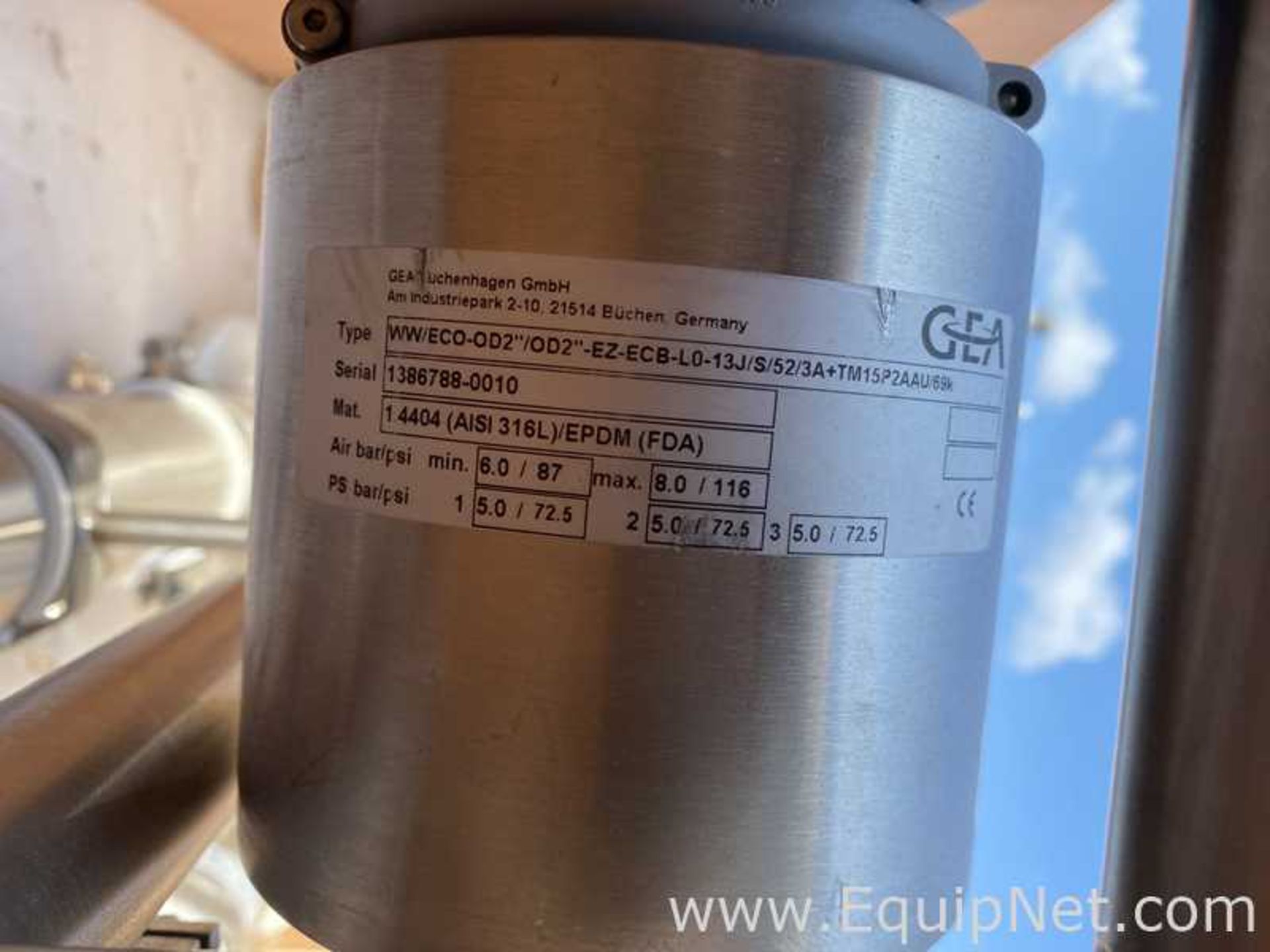 EQUIPNET LISTING #842520; REMOVAL COST: $60; DESCRIPTION: Gea Tuchenhagen CIP Valve Assembly with - Image 3 of 13