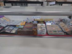 Display case of misc. Pokemon cards