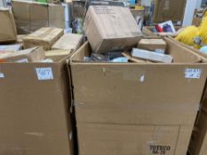 (2) Pallets of industrial supplies, LeGrand electrical supplies, DVDs, paper towels, mailing envelop