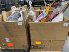 (2) Pallets of General Merch, Snow shovel, brooms, LOL Surprise, stationary set, step ladder, fishin