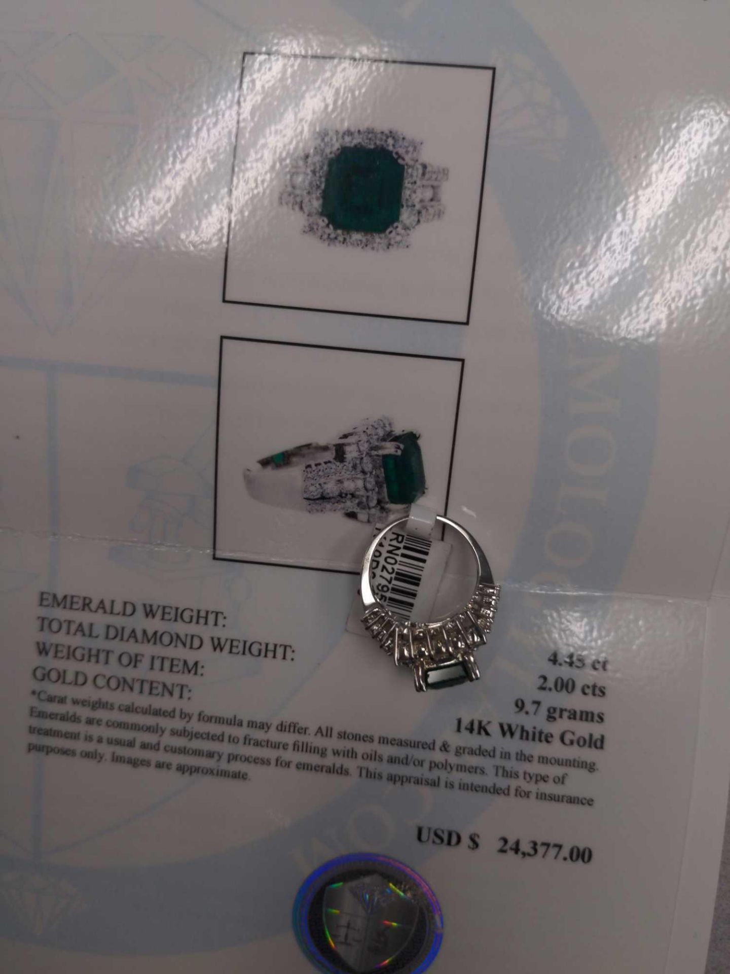 Emerald & Diamond Ring - Image 12 of 13