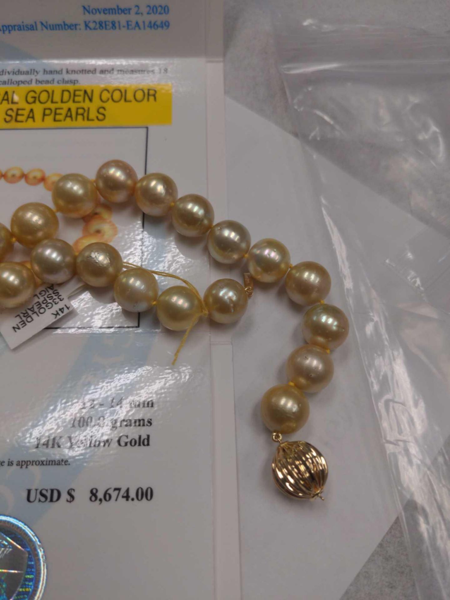 Golden Pearl Necklace - Image 5 of 5