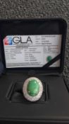 large emerald oval ring