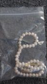 fresh water pearl necklace with a silver clasp