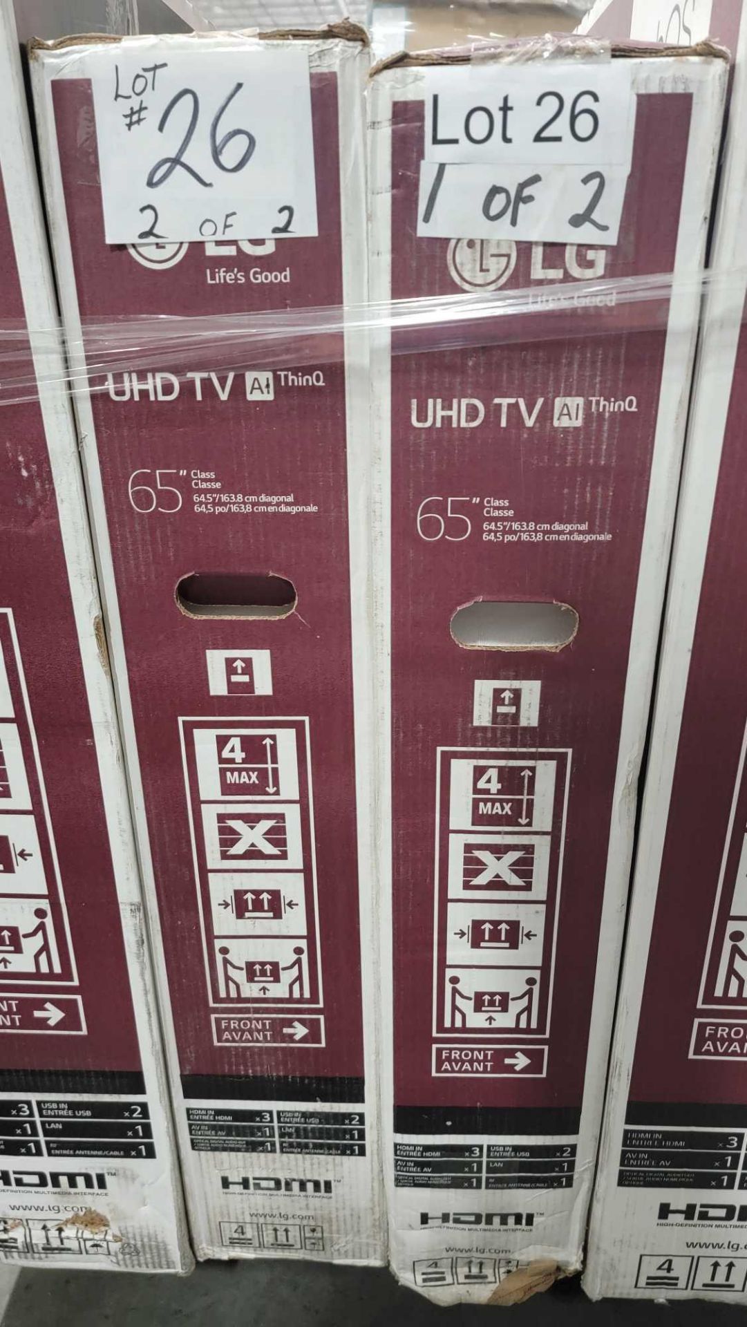 Two LG TVs