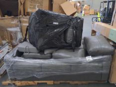 Leather sofa and recliner