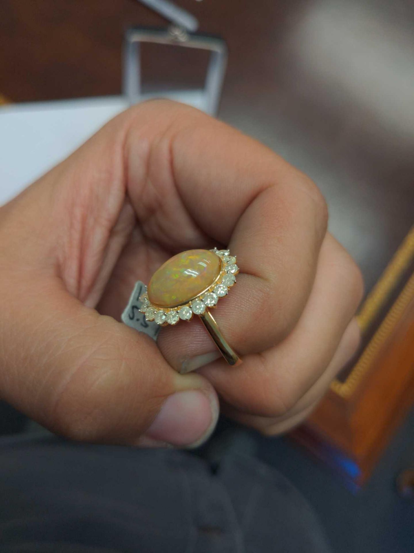 Opal & Diamong Ring - Image 6 of 8