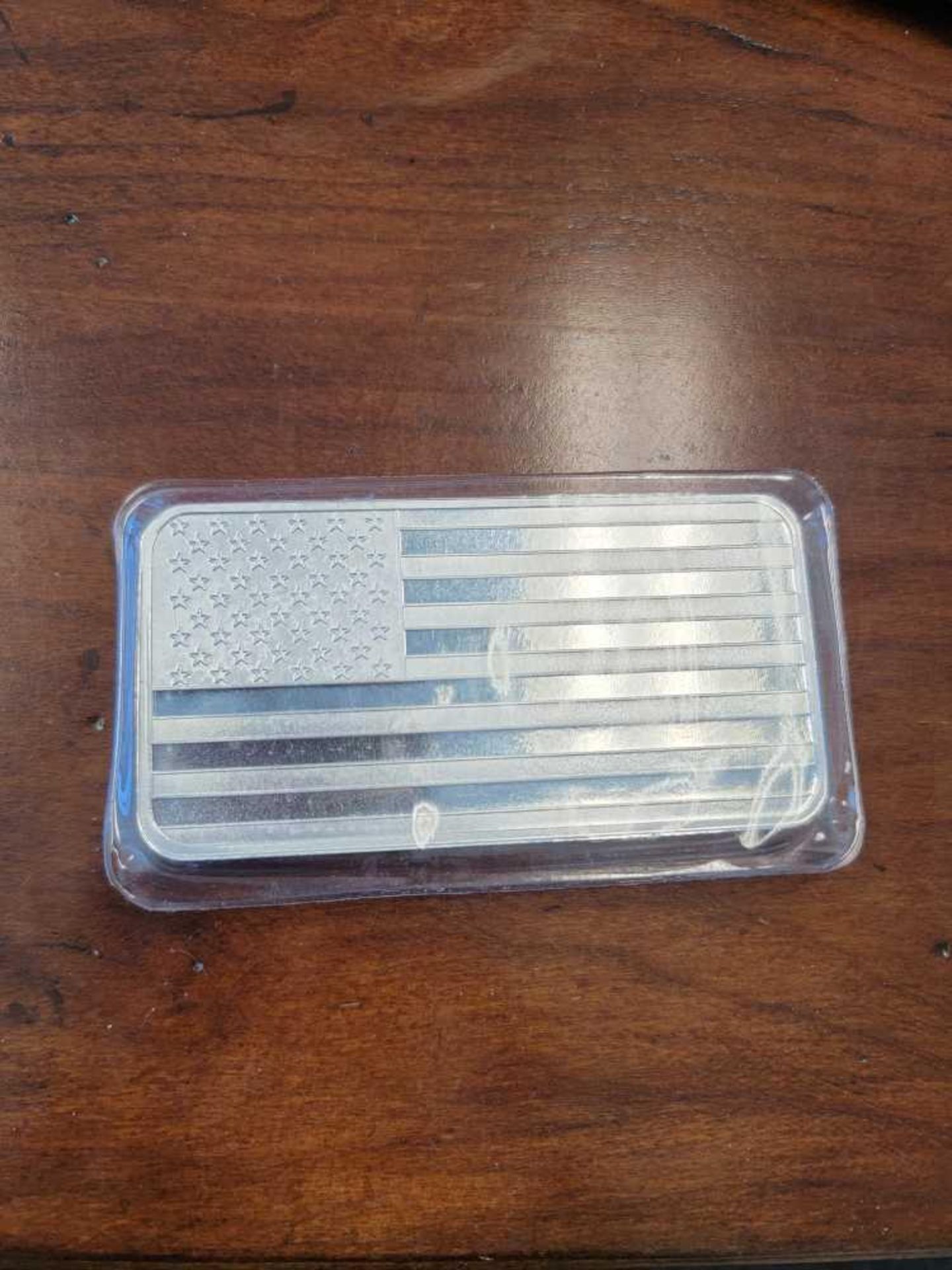 10 oz american flag silver piece