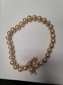 Rare natural golden south sea pearls, 31 pearls