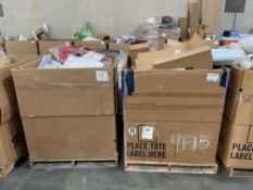 2 pallets, air filters, back rollers, bedding, home goods, my pillow, sheets and more