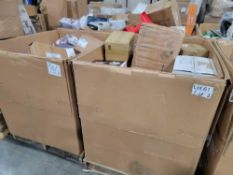 2 pallets, kitchen aid bowl, diapers, poza tubes, and more