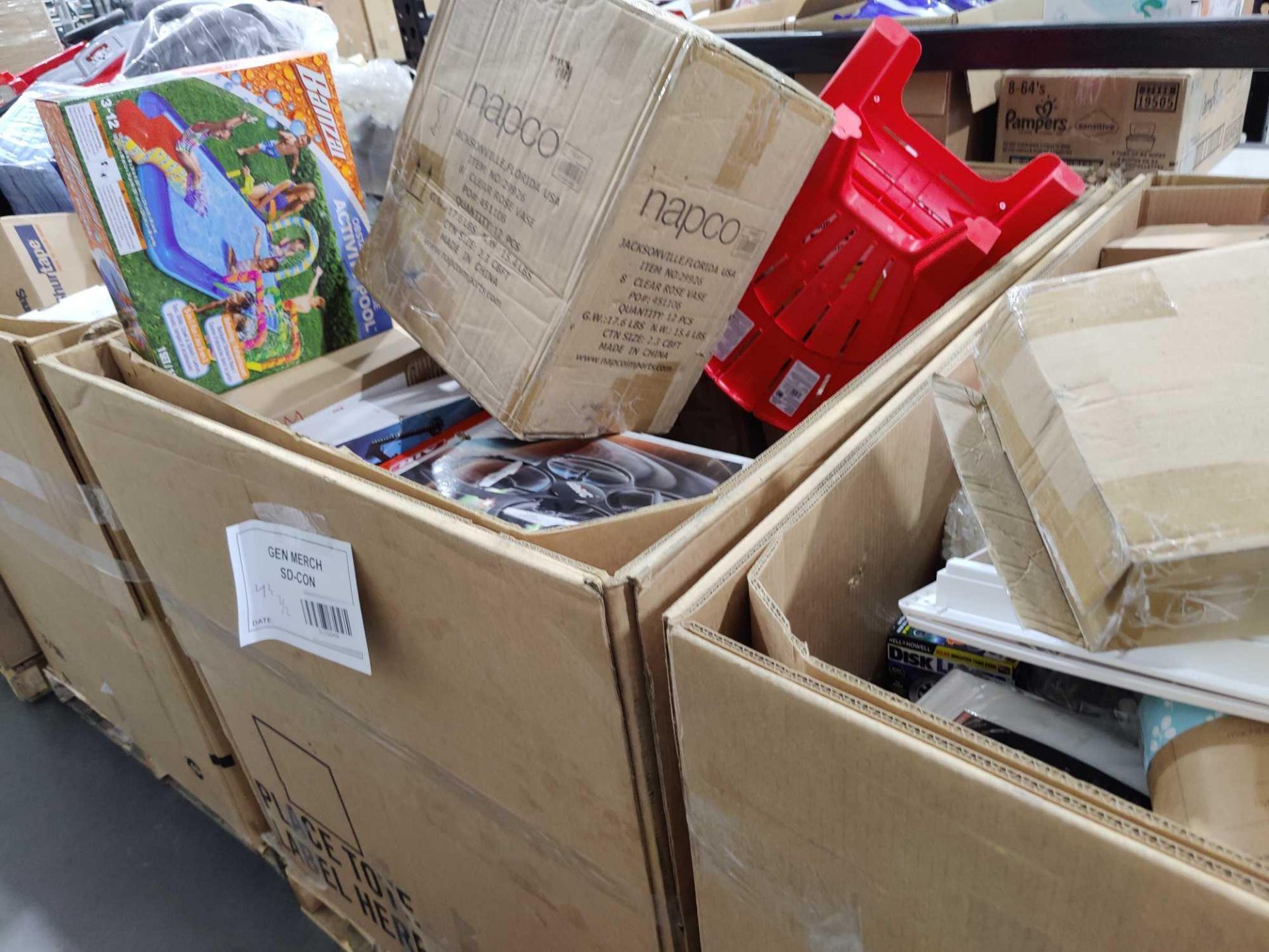 (2) pallets - fly trap, banzai water toy, assorted paper and plastic goods, orbit scooter, moen prod - Image 17 of 18