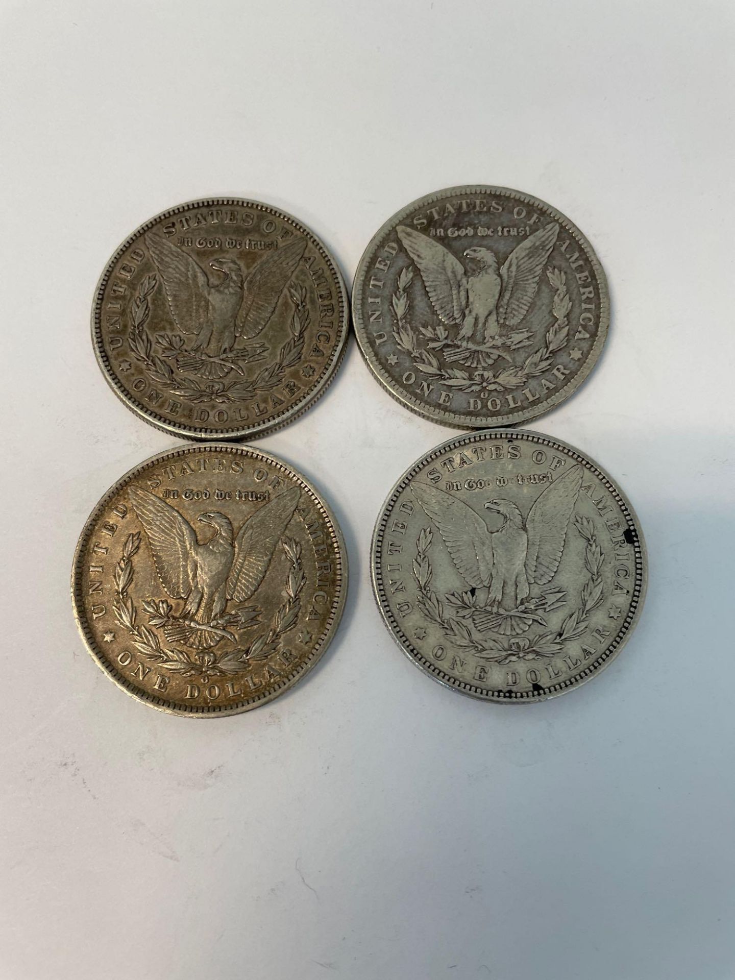 4 1885 Morgan Silver Dollars - Image 2 of 4