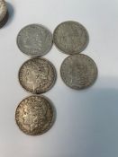 5 Morgan Silver Dollars