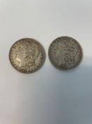 (2) 1885 Morgan Silver Dollars