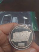 chicago bulls numbered nba finals silver coin