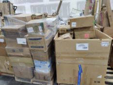 Assorted paper and plastic goods