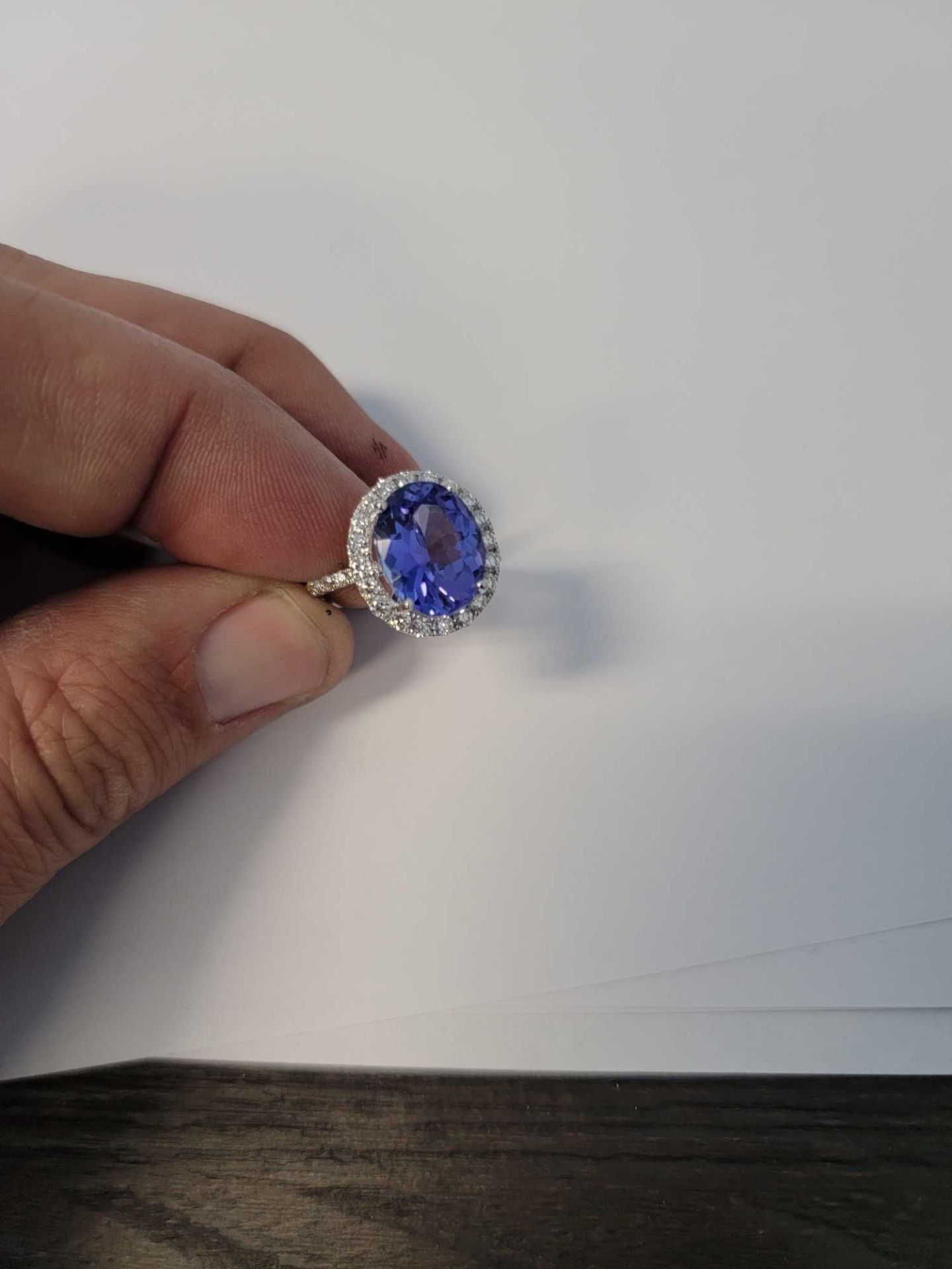 18kt Tanzanite and Diamond Ring, - Image 4 of 9