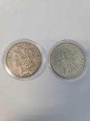 2 1898 Morgan Dollars