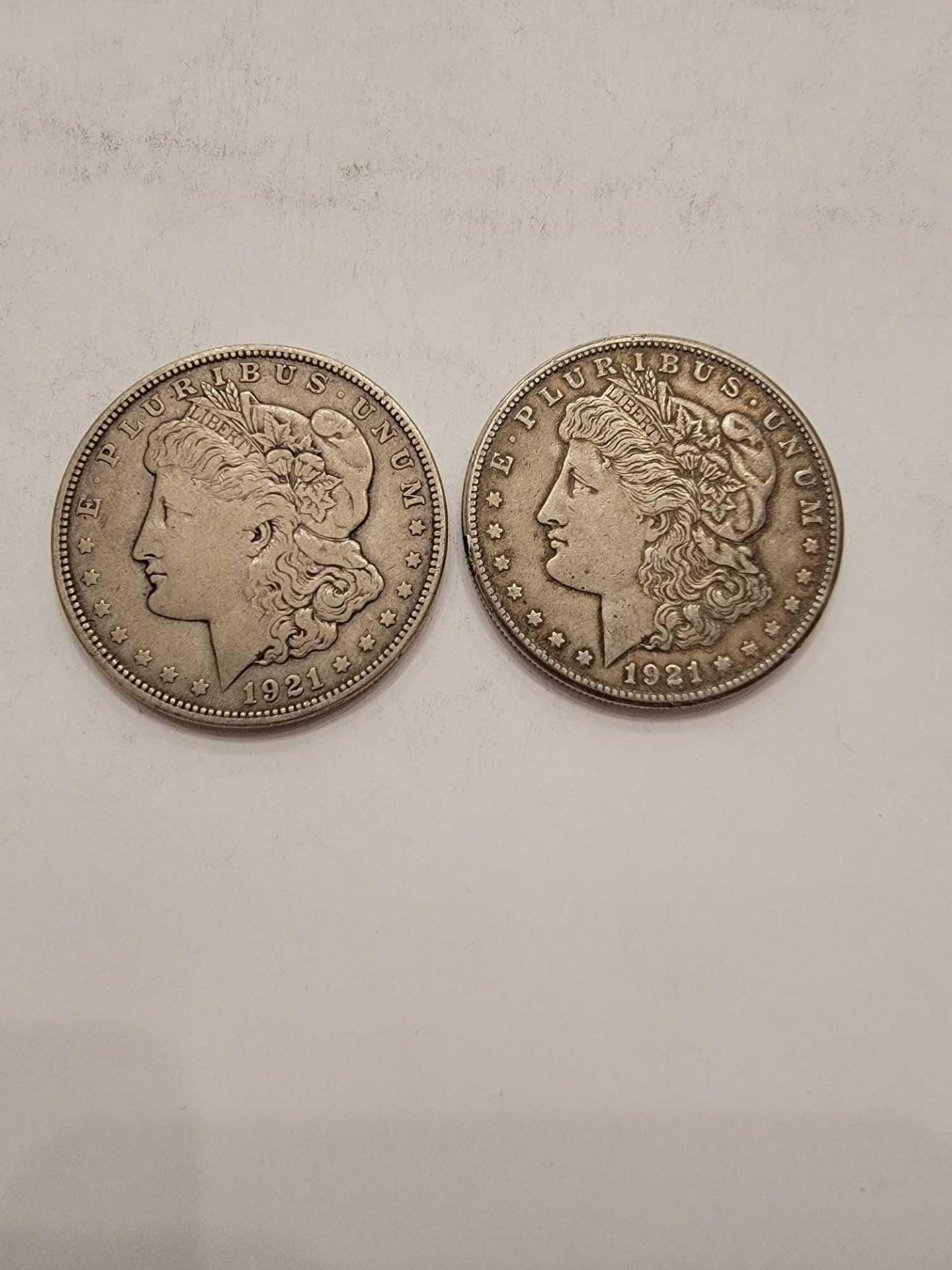 2 1921 Morgan Dollars