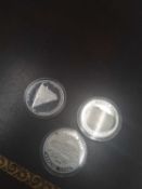 3 Utah Barrick Mercur Gold Mine Coins
