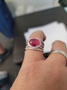 Ruby & Diamond Ring 3.81 cts Ruby , .77 ctw Diamonds