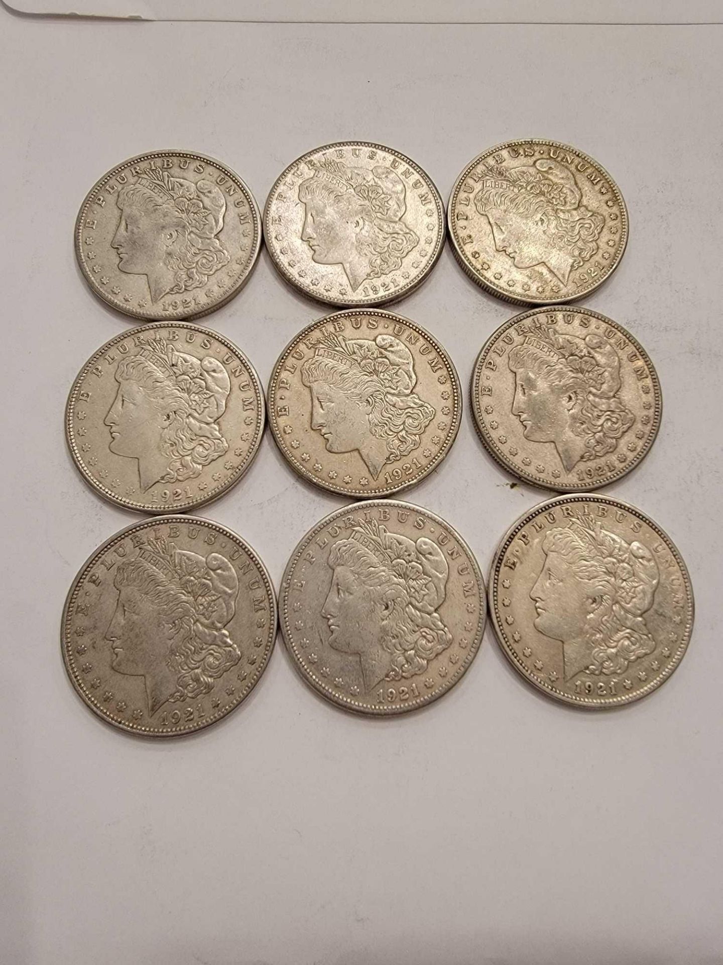 9 1921 morgan dollars