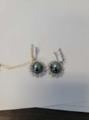 Tahitian Pearl and Diamond Earrings, 13mm tahitian pearls and 1.39 diamonds
